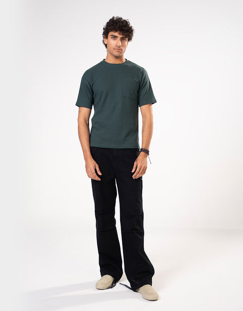 DROP SHOULDER CHEST POCKET TEE